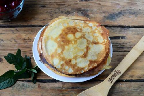 Блины с вишней под сметаной. 06 Блины с вишней под сметаной. 06