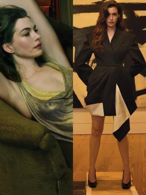 Богиня вне времени: шикарная 42-летняя богиня Энн хэтэуэй в новой фотосессии для журанала Vogue. 01