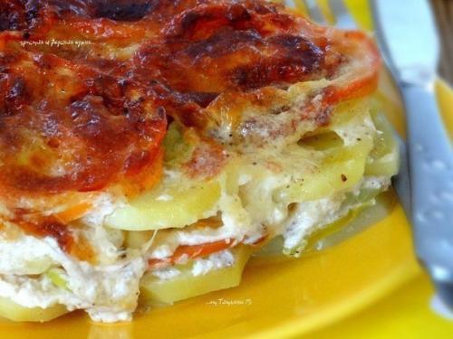 Картофельный гратен.  Ингредиенты: 06