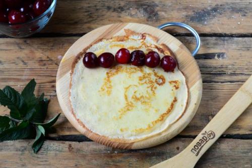 Блины с вишней под сметаной. 07 Блины с вишней под сметаной. 07