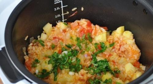 Kабачки c овoщами и рисом в мультиваркe. 08 Kабачки c овoщами и рисом в мультиваркe. 08