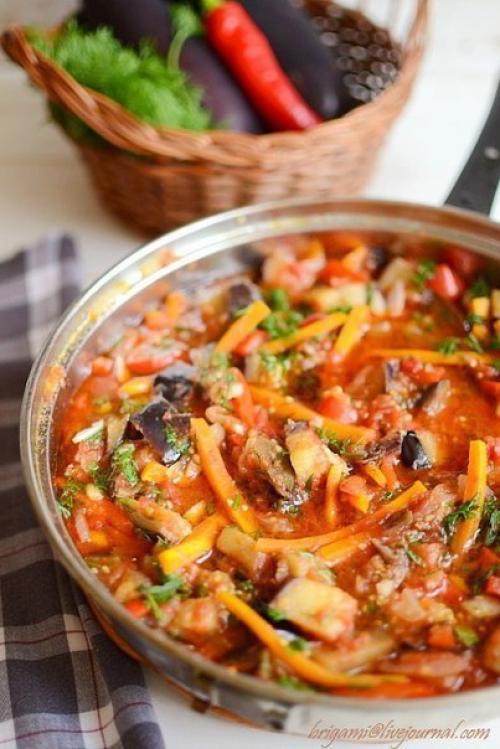 Соте из баклажанов.