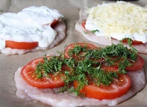 Отбивные из куриного Филе и помидоров. 03