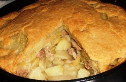 Ленивый курник.  Курник на Скорую руку, но очень вкусный.