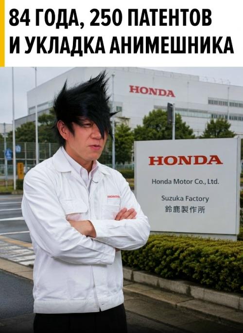 Ничего особенного, просто так выглядит 84-летний ведущий инженер Honda Сётаро одатэ. 
