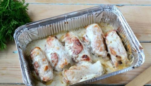 Сочные мясные рулетики. 06