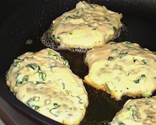 Оладьи на кефире с зеленым луком. 05