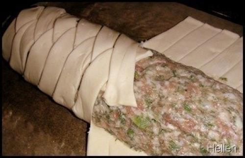 Мясной рулет с яйцом. 04