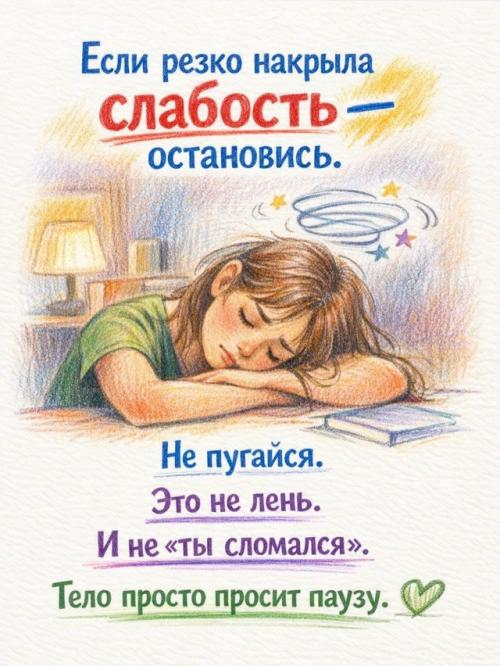 Иногда слабость внезапно накрывает. 
