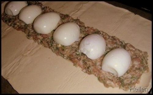 Мясной рулет с яйцом. 02