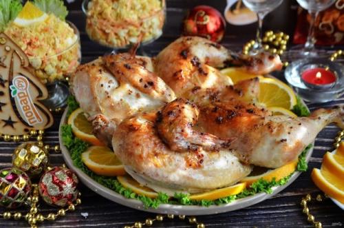 Курица в духовке Новогодняя. 06 Курица в духовке Новогодняя. 06