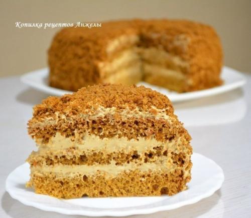 Медовик со сливочным кремом. Медовик со сливочным кремом.