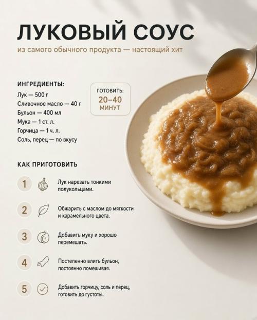 Даже обычный гарнир - будь то картофельное пюре, гречка, рис или макароны - заиграет по-новому, если добавить к нему удачный соус. 05