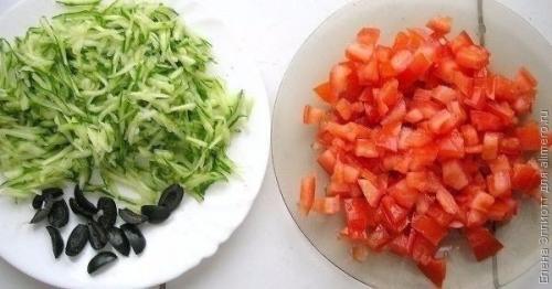 Салат Арбуз.  Ингредиенты: 03