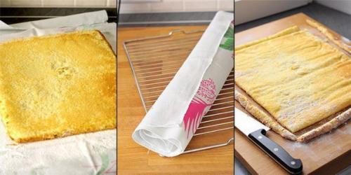 Бисквитный рулет с джемом. 02