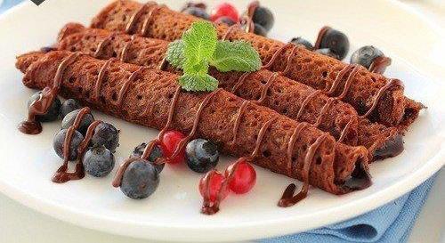 Шоколадные блинчики на молоке. Шоколадные блинчики на молоке.