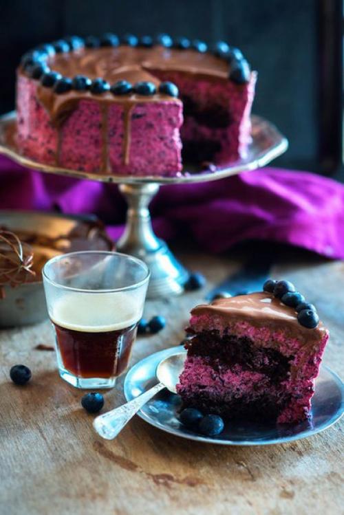 Шоколадный торт с черничным муссом. 01 Шоколадный торт с черничным муссом. 01