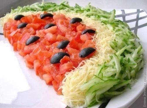 Салат Арбуз.  Ингредиенты: 06