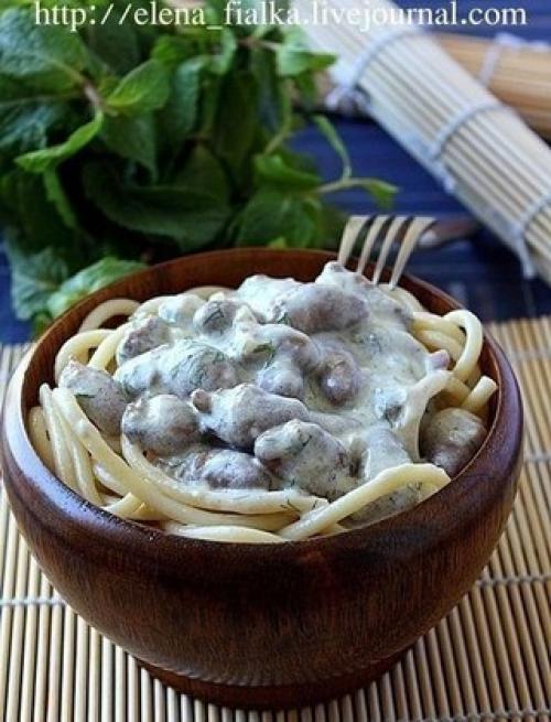 Куриные сердечки в сырном соусе. 01 Куриные сердечки в сырном соусе. 01