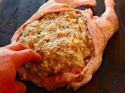 Новогодняя курочка без костей, фаршированная по-тоскански. 06
