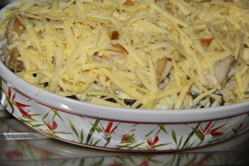 Куриные ножки с картошкой и грибами в духовке. 05