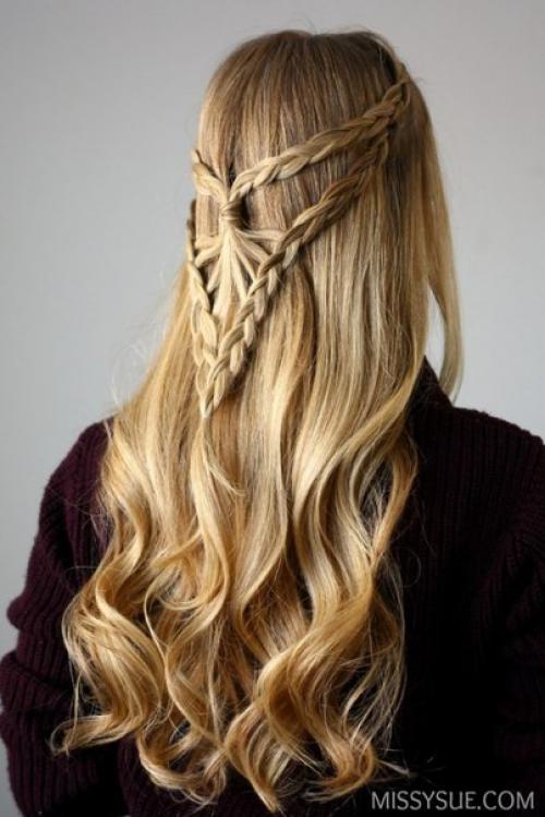 Легкая прическа с ажурным плетением? 01