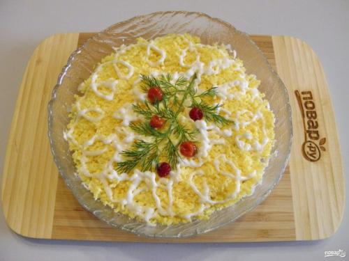 Салат Мимоза новогодний. 09 Салат Мимоза новогодний. 09