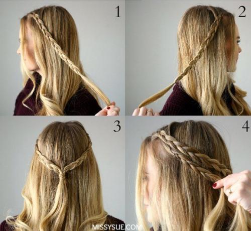 Легкая прическа с ажурным плетением? 03