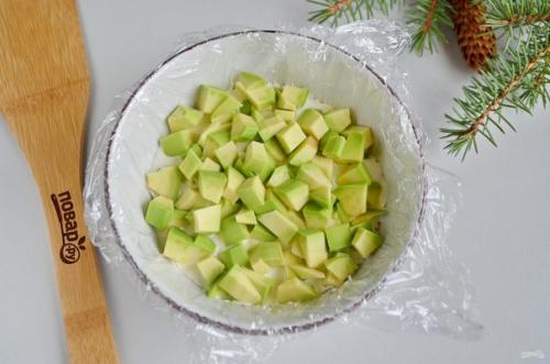 Заливной салат с креветками и авокадо. 06 Заливной салат с креветками и авокадо. 06