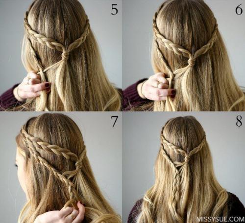 Легкая прическа с ажурным плетением? 04