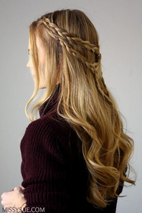 Легкая прическа с ажурным плетением? 02