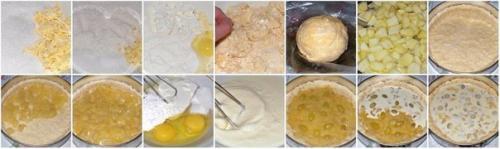 Заливной, творожно яблочно - виноградный пирог получается очень - очень вкусный, с нежной начинкой. 01