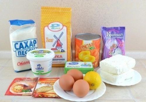 Творожный пирог с персиками. 02