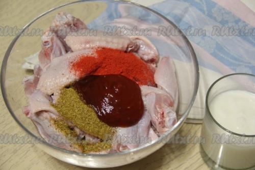 Куриные крылышки в кефире в духовке. 03 Куриные крылышки в кефире в духовке. 03