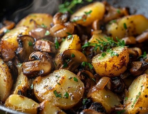 Картошка с грибами.

