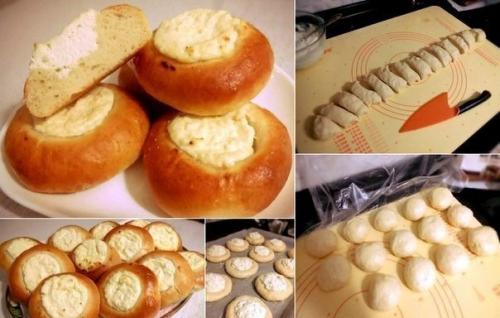 Ватрушки с творогом.

