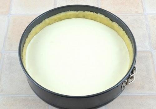 Творожный пирог с персиками. 07