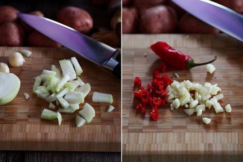 Картофель со сливками и белыми грибами. 02