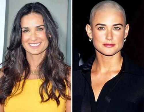 Те самые актрисы, которые побрили голову ради роли в фильме. 01