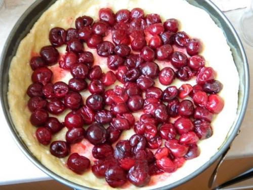 Вишнёво - творожный пирог от Юлии Матвеевой. 06