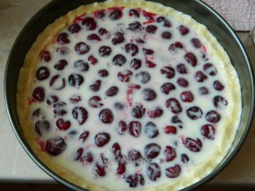 Вишнёво - творожный пирог от Юлии Матвеевой. 07