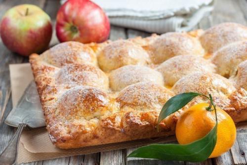 Пирог из творожного теста с яблоками. 01 Пирог из творожного теста с яблоками. 01