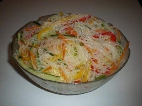 Салат Фунчоза с овощами. Салат Фунчоза с овощами.