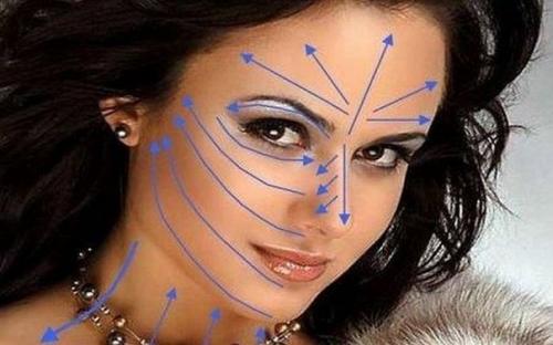 Массаж лица для уменьшения морщин.

