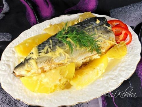 Запеченная скумбрия с сыром. 08