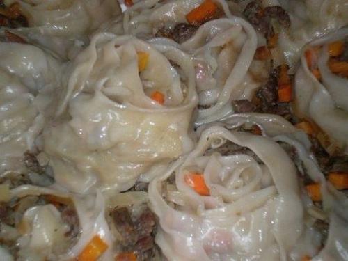 Гюль манты.  Манты - классическое блюдо народов центральной Азии.