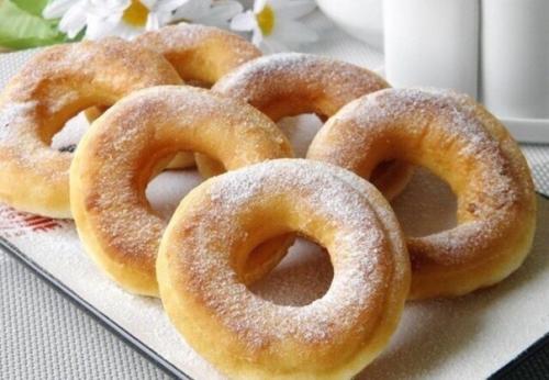 Быстрые пончики на кефире.