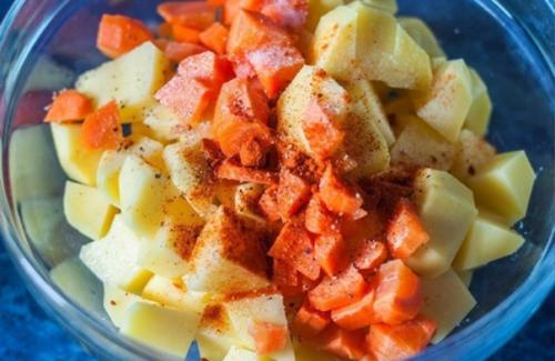 Запеченная картошечка с грибами и сметаной. 02