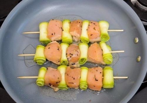 Куриные шашлычки с кабачками. 06 Куриные шашлычки с кабачками. 06