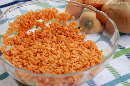 Чечевичный суп с копченой колбаской и чесночком. 02 Чечевичный суп с копченой колбаской и чесночком. 02